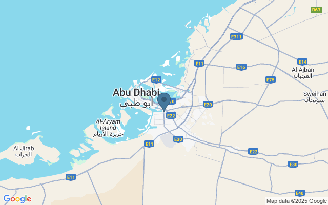 Kaart met locatie Abu Dhabi Golf Club